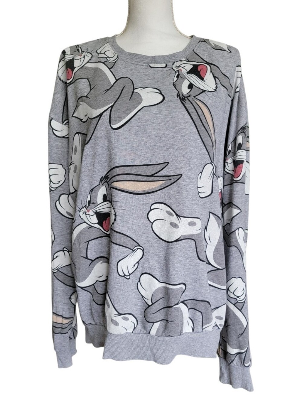 H&M Grey DIVIDED Terry Crewneck Bugs Bunny Sweatshirt